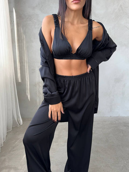 Saten Pijama Takımı