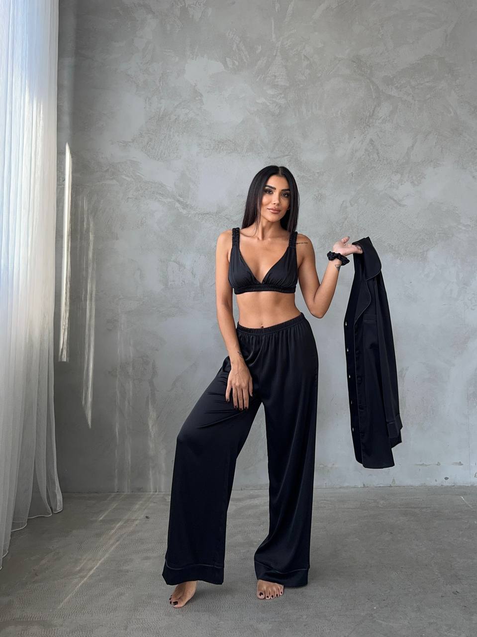 Saten Pijama Takımı