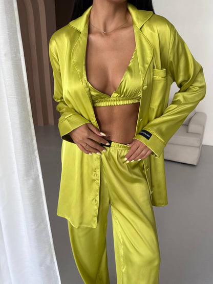 Saten Pijama Takımı