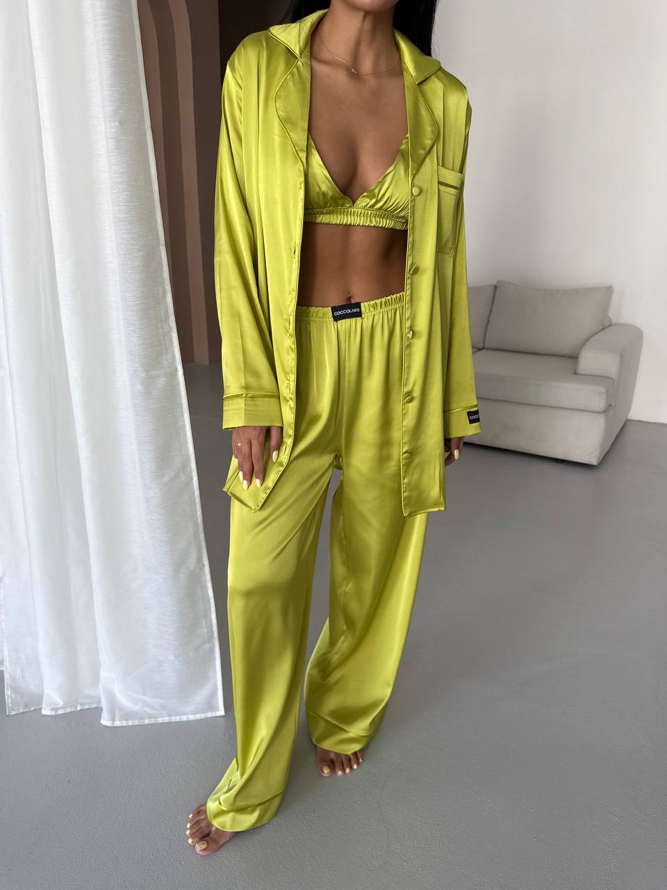 Saten Pijama Takımı