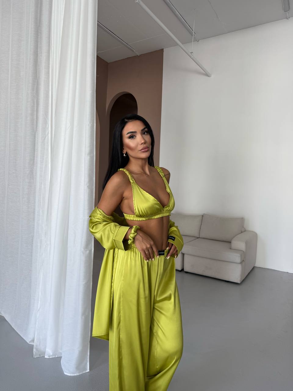 Saten Pijama Takımı