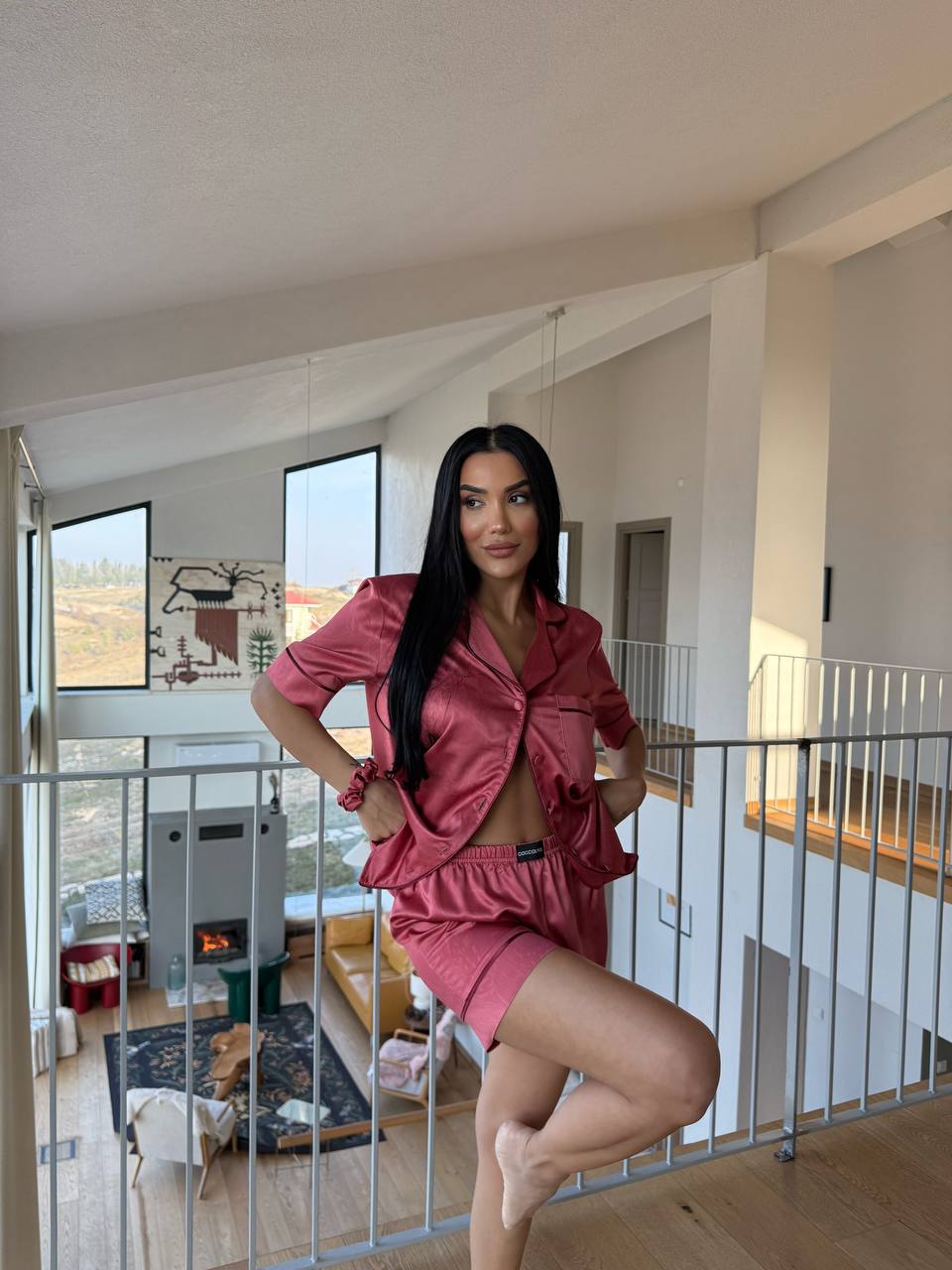 Ahududu Pembesi Pijama Takımı | COCOLARSİ - Modaludo