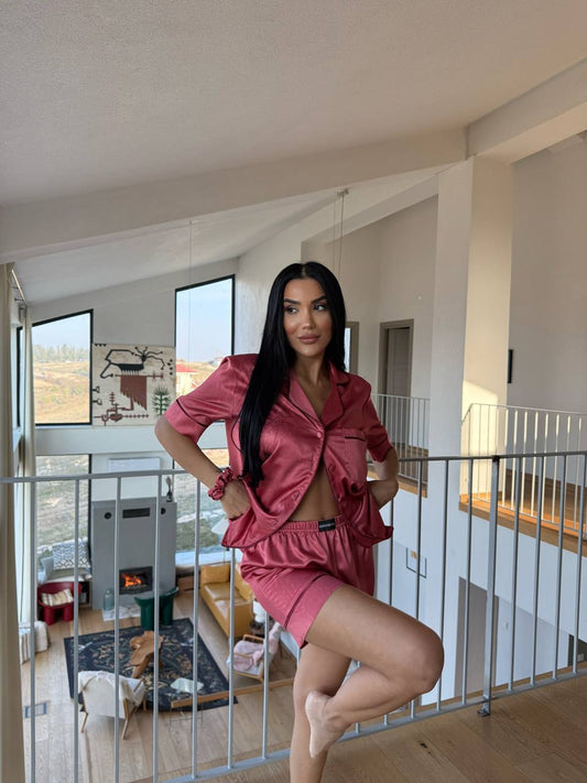 Ahududu Pembesi Pijama Takımı | COCOLARSİ - Modaludo