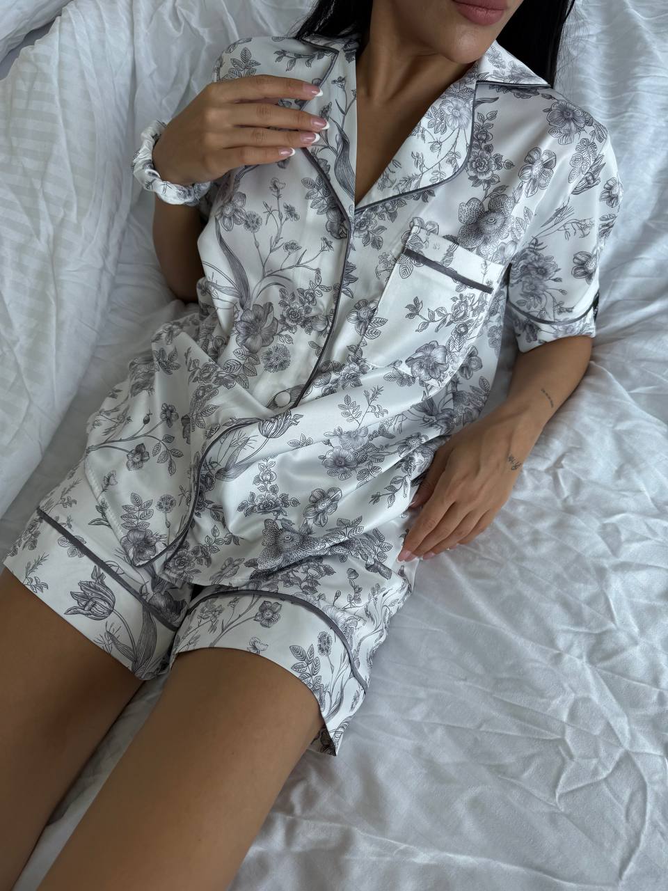 Çiçek Desenli - Pijama Takımı | COCOLARSİ - Modaludo