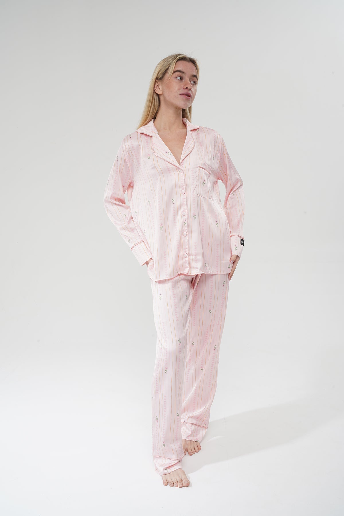 Çiçekli Pembe Pijama Takımı | COCOLARSİ - Modaludo