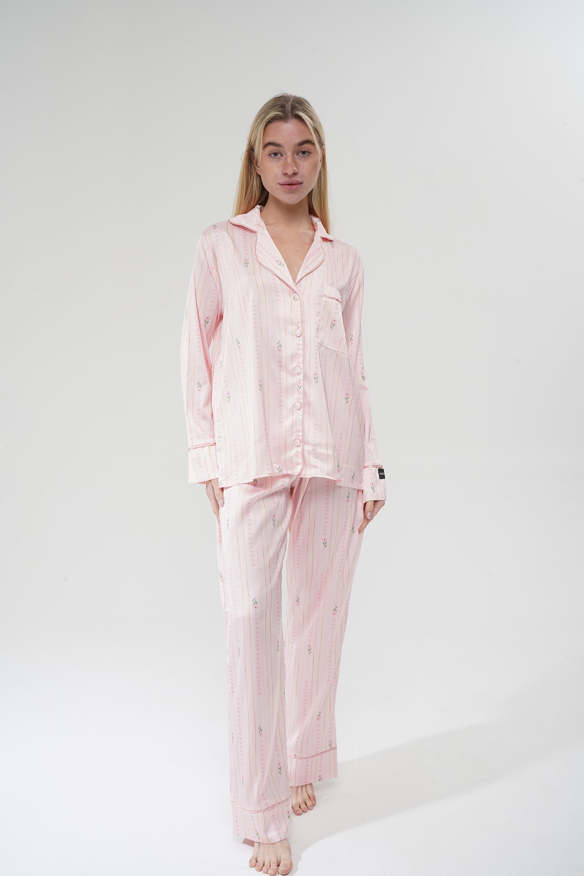 Çiçekli Pembe Pijama Takımı | COCOLARSİ - Modaludo