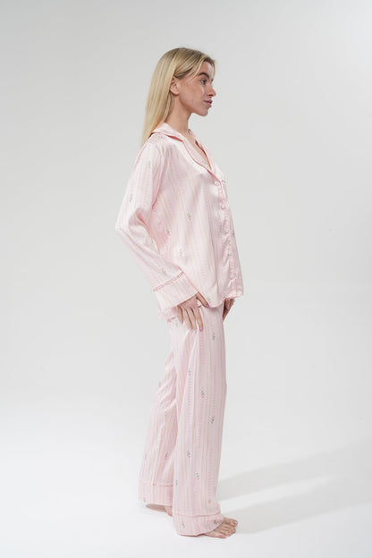 Çiçekli Pembe Pijama Takımı | COCOLARSİ - Modaludo