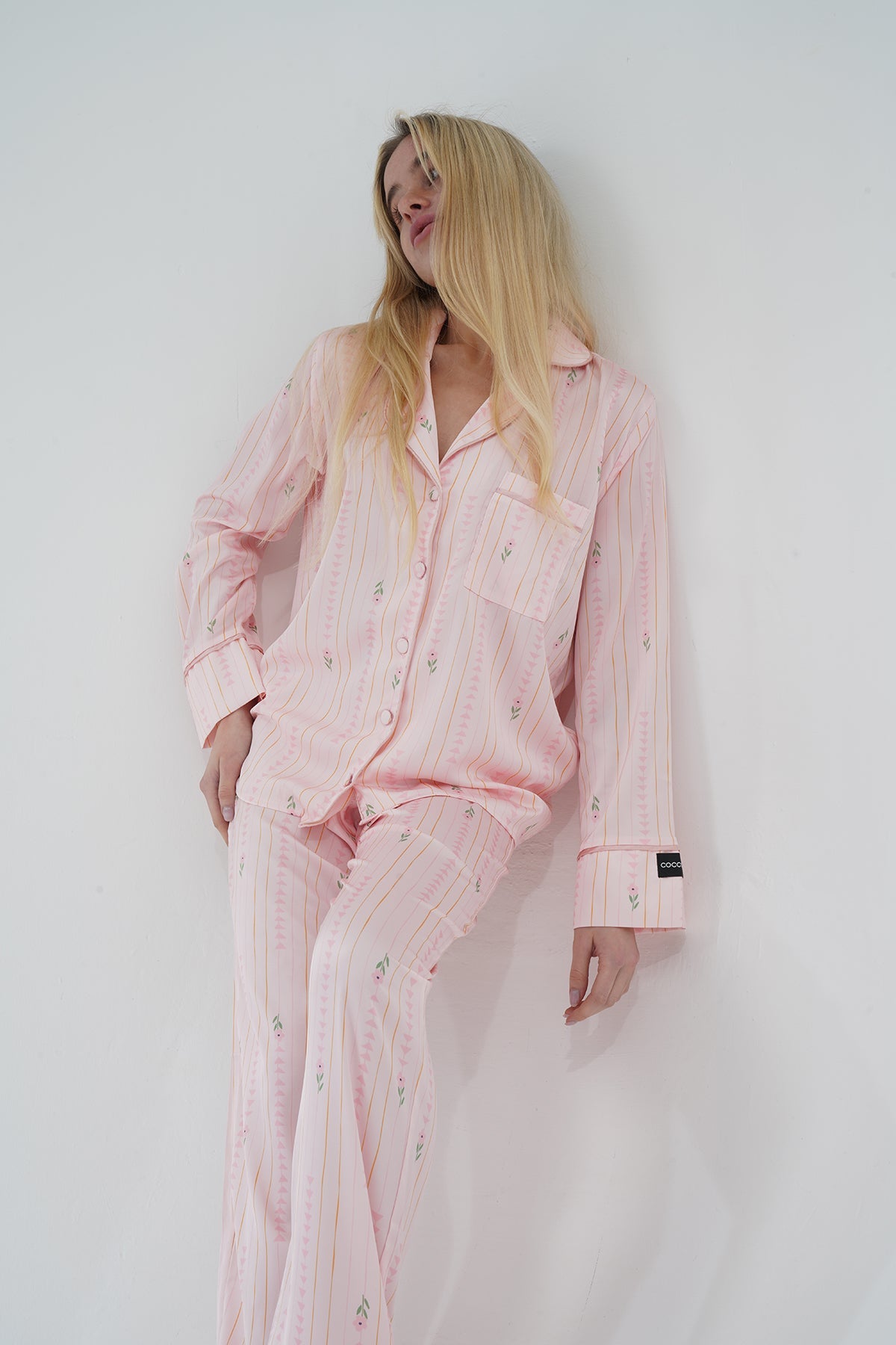 Çiçekli Pembe Pijama Takımı | COCOLARSİ - Modaludo