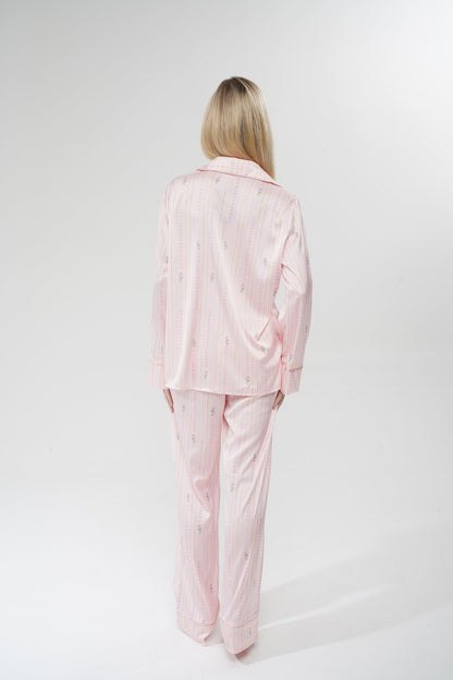 Çiçekli Pembe Pijama Takımı | COCOLARSİ - Modaludo