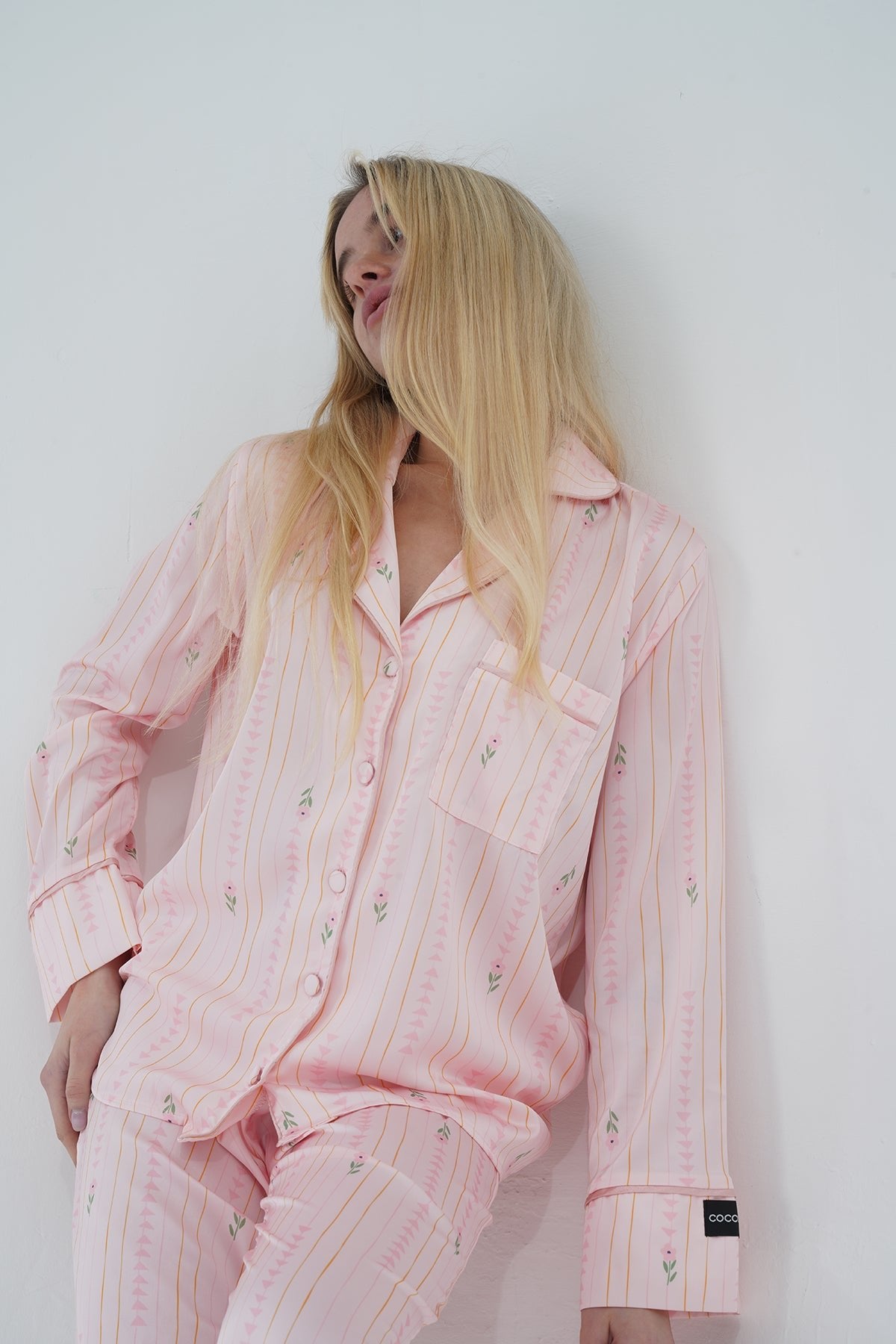 Çiçekli Pembe Pijama Takımı | COCOLARSİ - Modaludo