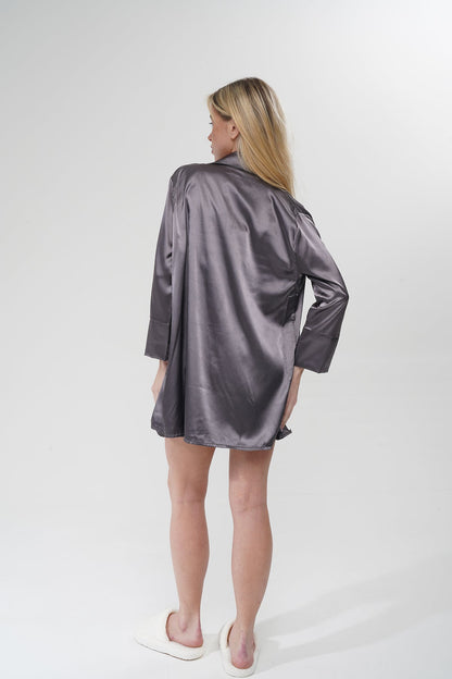 Füme Üçlü Pijama Takımı | MODALUDO - Modaludo