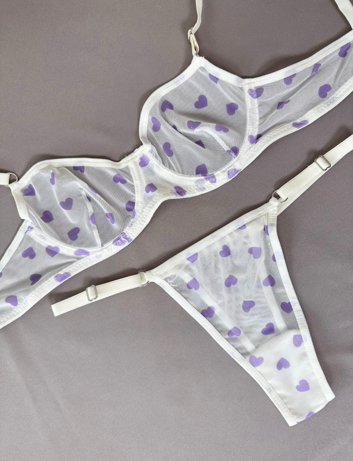 Kalp Detay Tül İç Çamaşırı - Modaludo