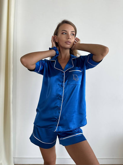 Lacivert Şortlu Pijama Takımı - Dior - Modaludo