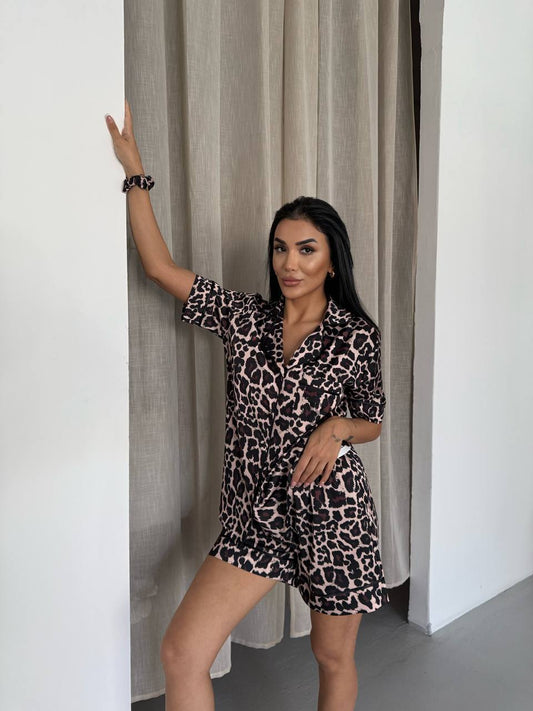 Leopar Desenli Pijama Takımı - Victoria’s Secret - Modaludo