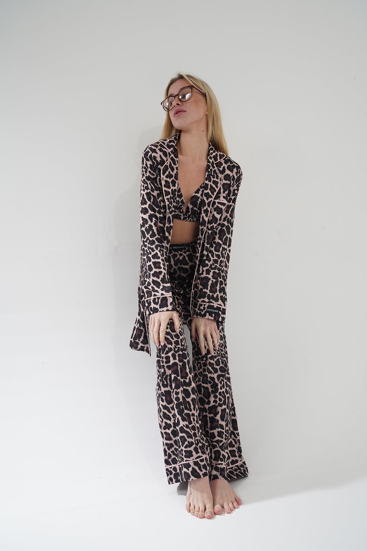 Leopar Saten Pijama Takımı | COCOLARSİ - Modaludo