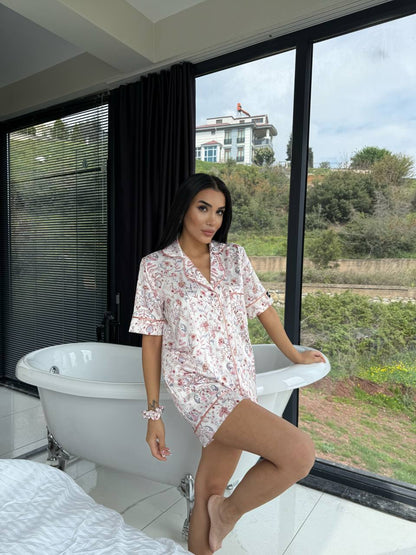 Pembe Çiçek - Pijama Takımı | COCOLARSİ - Modaludo