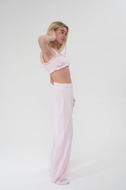 Pembe İkili %100 Pamuk Pijama Takımı | MODALUDO - Modaludo