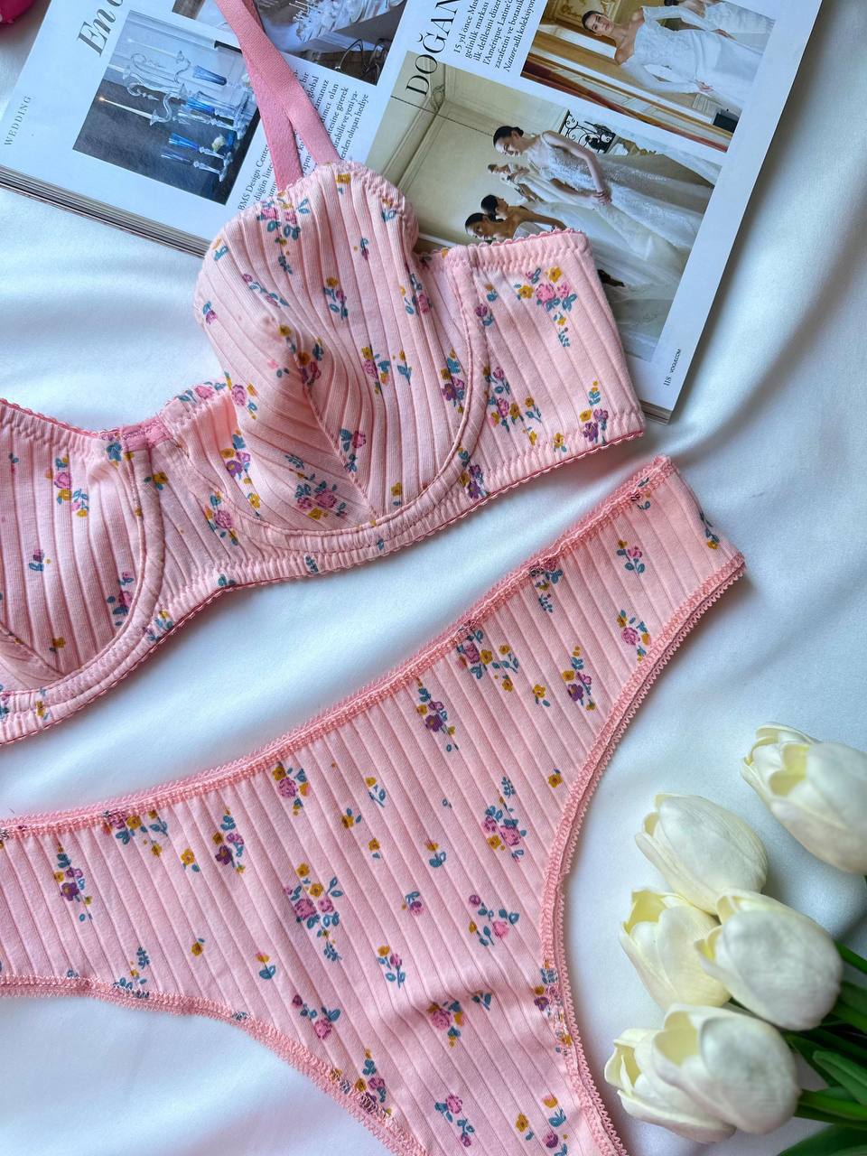 Pembe Pamuklu Takım - Modaludo