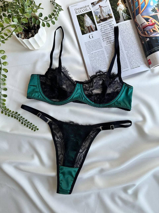 Saten Dantel Detay Takım - Modaludo