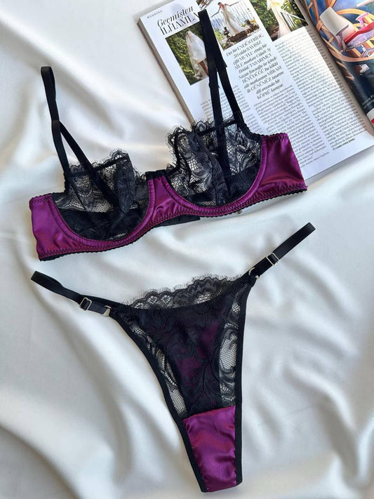 Saten Dantel Detay Takım - Modaludo