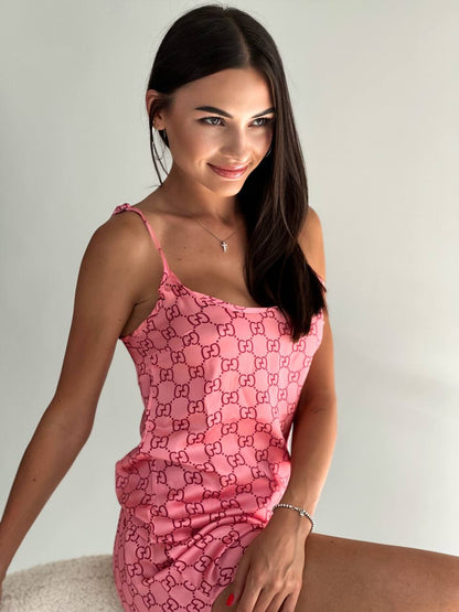 Şifon Saten Pijama Takımı - Gucci - Modaludo