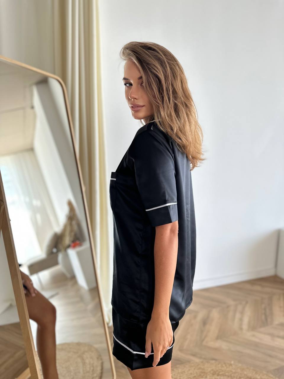 Siyah Şortlu Pijama Takımı - Dior - Modaludo
