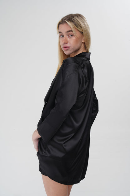 Siyah Üçlü Pijama Takımı | MODALUDO - Modaludo