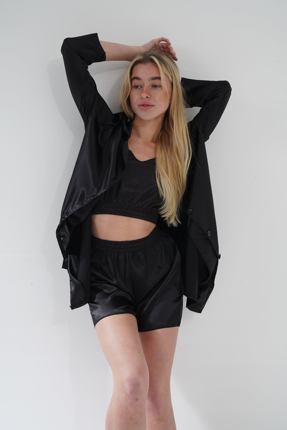 Siyah Üçlü Pijama Takımı | MODALUDO - Modaludo