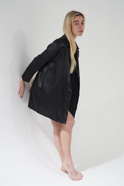 Siyah Üçlü Pijama Takımı | MODALUDO - Modaludo