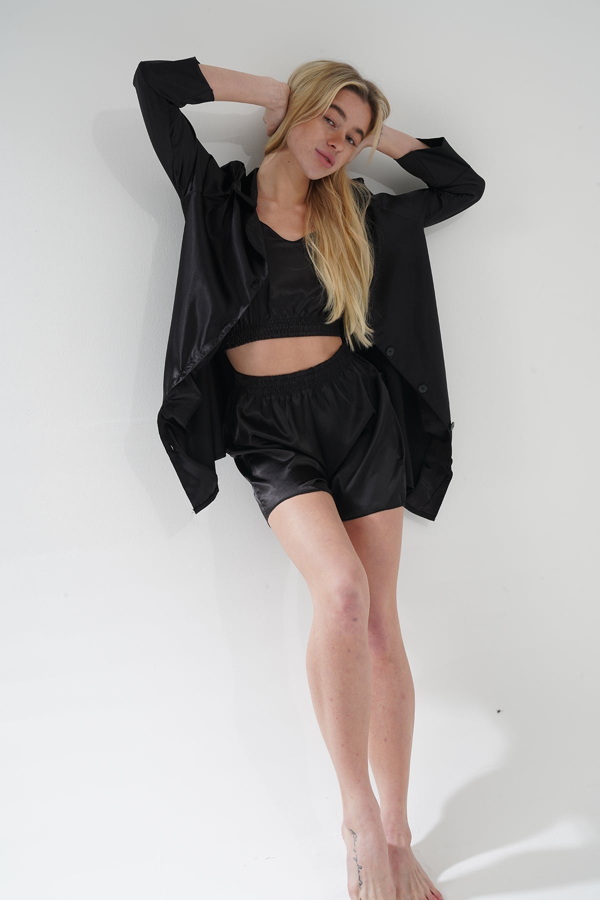 Siyah Üçlü Pijama Takımı | MODALUDO - Modaludo