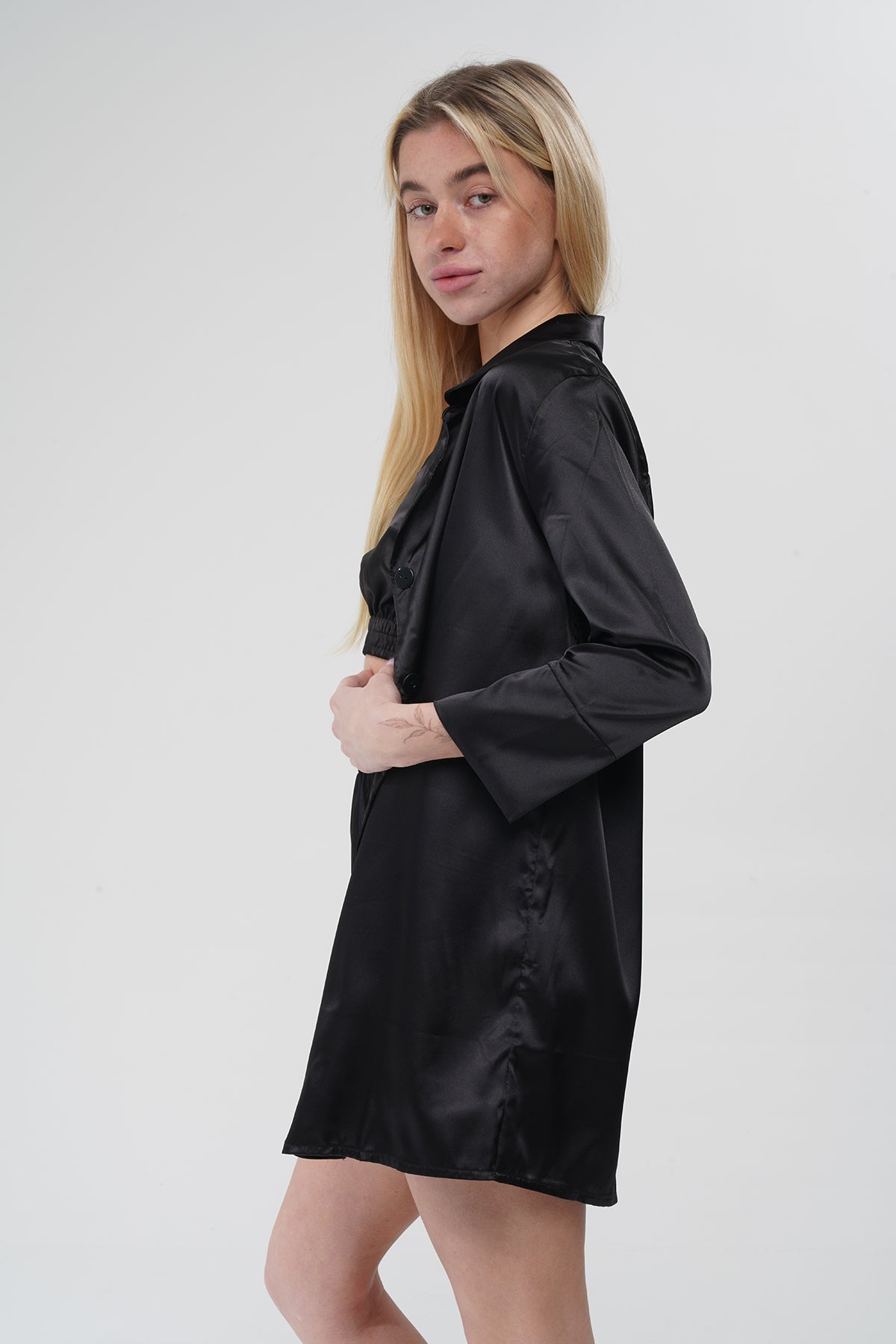 Siyah Üçlü Pijama Takımı | MODALUDO - Modaludo