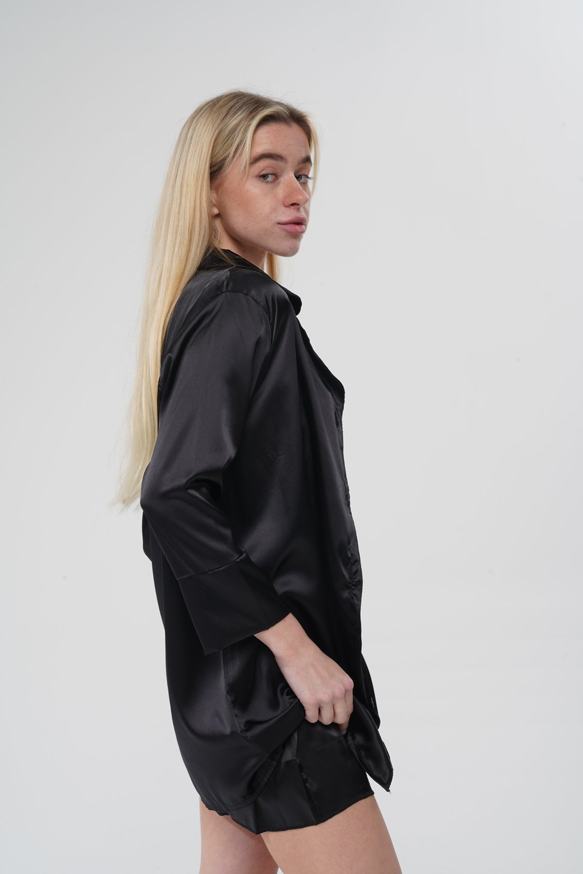 Siyah Üçlü Pijama Takımı | MODALUDO - Modaludo