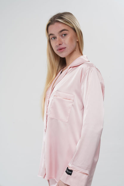 Yavruağzı İpek Saten Pijama Takımı | COCOLARSİ - Modaludo