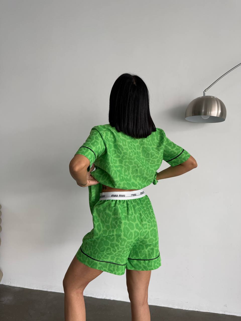 Yeşil Şortlu Pijama Takımı - MiuMiu - Modaludo