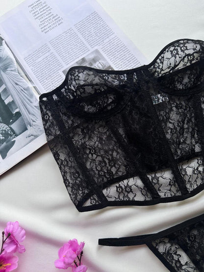 Zarif Dantel Büstiyer Takımı - Modaludo