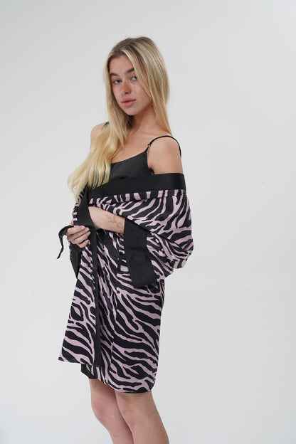 Zebra Desenli Gecelik & Sabahlık | COCOLARSİ - Modaludo