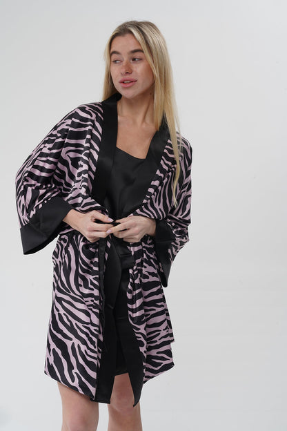 Zebra Desenli Gecelik & Sabahlık | COCOLARSİ - Modaludo